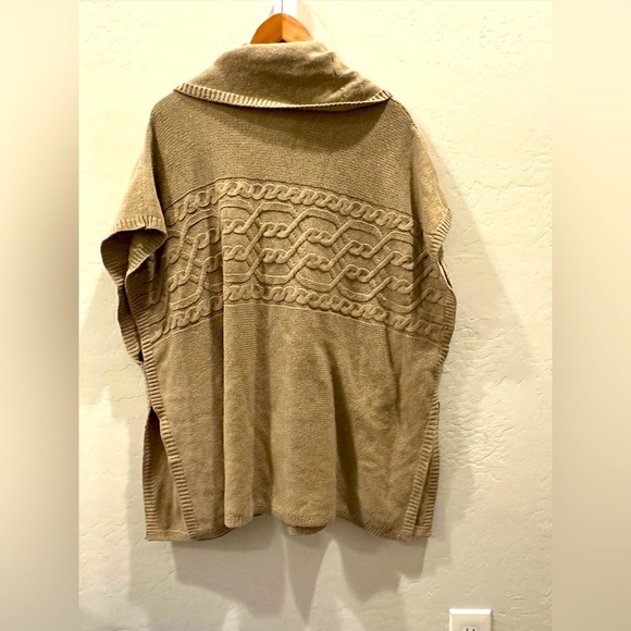LaSeine Poncho Sweater Ruana Wool Blend Size Small - Picture 2 of 5
